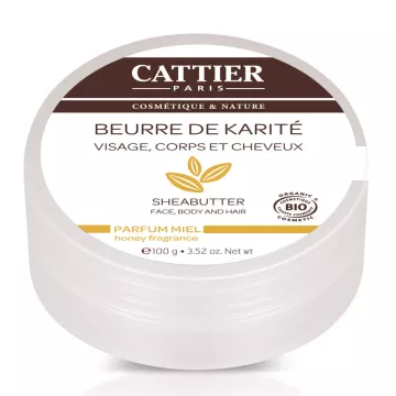 CATTIER BEURRE DE KARITÉ BIO MIEL 100 G.