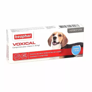 Beaphar Voxical Vermifuge für Hunde 20kg und Welpen 2 Tabletten