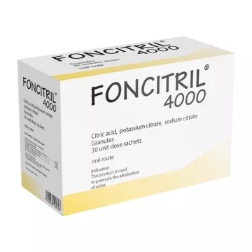 Foncitril 4000 Alcalinisation des urines 30 sachets