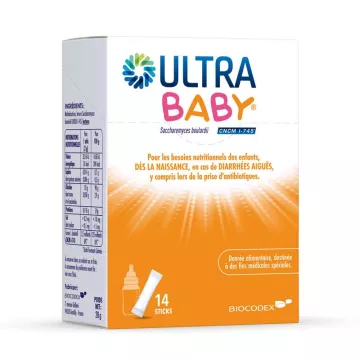 Ultra Baby ultra lievito per bambini Diarrea Colica 14 bastoncini