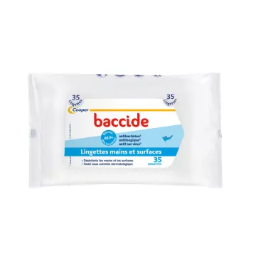Baccide Lingette Désinfectante Main et Surface