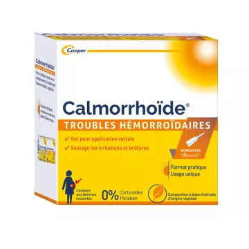 Calmorrhoïde gel hemorroidal rectal 10 Mono-dosis