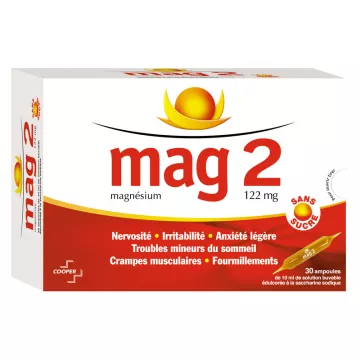 MAG 2 122MG Magnesium Pidolate 30 ampoules
