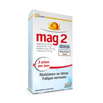 MAG 2 Stress Mg Rhodiola L-théanine 30 comprimés