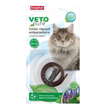 Beaphar Vetopure Collier Répulsif Antiparasitaire Pour Chats Et Chatons