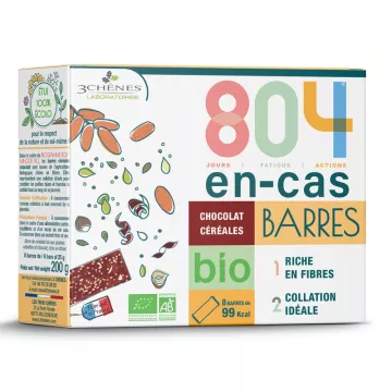 3Chênes 804 Bio 8 Barres Chocolat