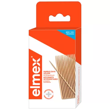 Бамбуковые межзубные палочки Elmex со вкусом мяты 32 палочки