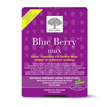New Nordic Blueberry Max Fatigue Oculaire 60 comprimés