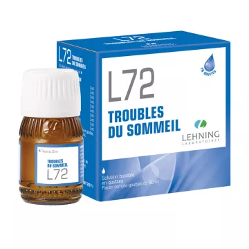 L72 Troubles Sommeil Anxiété Homéopathie LEHNING 30ML