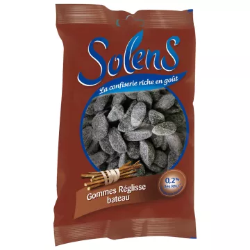 Solens Gums Liquorice Boat 100g