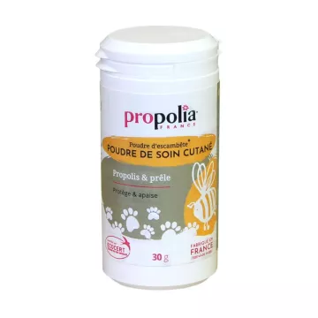 Propolia Animaux Poudre soin cutané Propolis & Prêle Poudrier 30 g