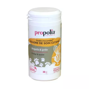 Propolia Animaux Poudre soin cutané Propolis & Prêle Poudrier 30 g