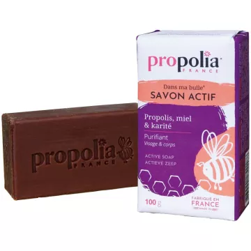 Propolia SAVON ACTIF Propolis Miel & Karité Pain 100 g