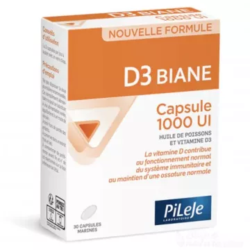 Pileje D3 BIANE Vitamina D3 30 Cápsulas