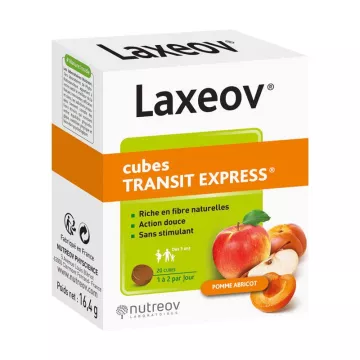 Nutreov Laxeov Transit Express Blokjes Appel Abrikoos 20 blokjes