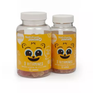 Nat & Form Junior bear+ 9 витаминов Плюшевые мишки