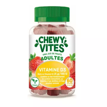 Жевательные конфеты Chewy Vites с витамином D для взрослых, 60 шт.