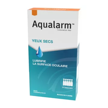 BAUSCH & LOMB Aqualarm solução lubrificante para os olhos 30 dose única