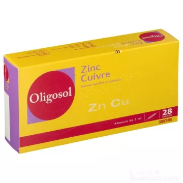 Labcatal Nutrition Oligosol ZINC CUIVRE (Zn-Cu) ampoules Minéraux & Oligo-Elements