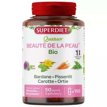 Superdiet Quatuor Beauté de la Peau Bio 150 Kapseln