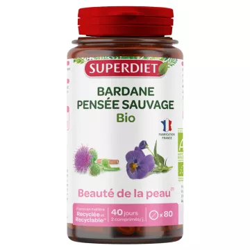 Superdiet Bardana Orgánica Pensamiento Silvestre 350mg 80 Comprimidos