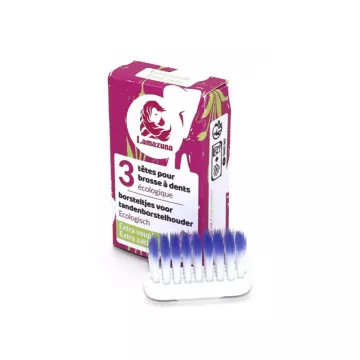 Lamazuna Recargas 3 cabeças de escova de dentes extra macias