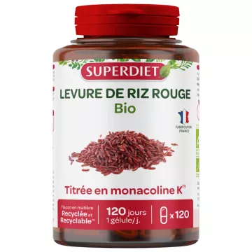 Superdiet Organic Red Rice Yeast 60 Capsules