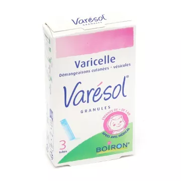 Varésol Boiron Varicelle démangeaisons cutanées 3 tubes de granules