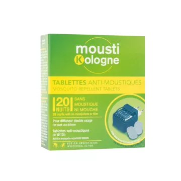 MOUSTIKOLOGNE Tablette anti-moustique pour diffuseur 45ml