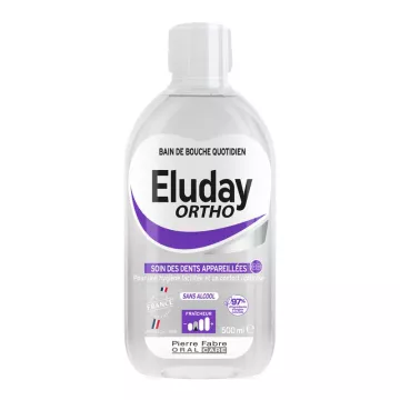 Eluday Ortho Mouthwash 500ml and its Measuring Cup