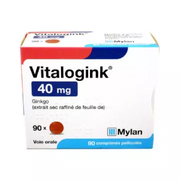 Vitalogink 40mg Mylan Ginkgo biloba extrait 90 comprimés