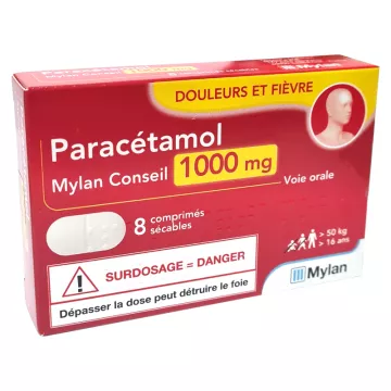 Paracetamol 1000 mg Mylan 8 Tabletten