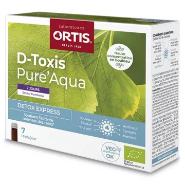 Ortis D-Toxis Pure Aqua Solution Détox 7 unidoses 15ml