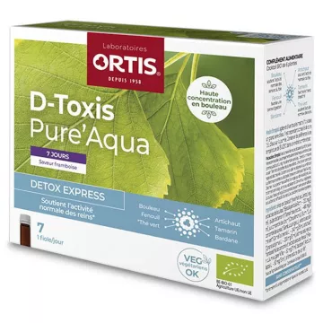 Ortis D-Toxis Pure Aqua Detox Oplossing 7 eenmalige dosis 15ml