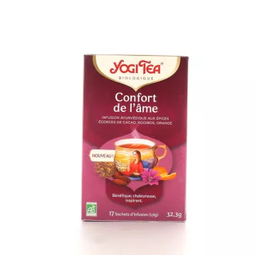 Chá Yogi Tea Orgânico Ayurvédico Soul Comfort Chá de Ervas 17 Sachês