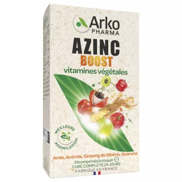 Arkopharma Azinc  Boost Vitamines Végétales 24 Comprimés à croquer