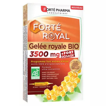 Forte Royal Organic Royal Jelly 3500 mg 10 frascos