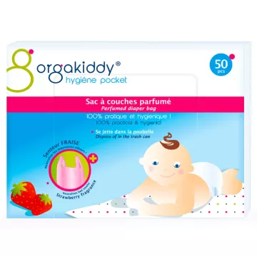 Orgakiddy Diaper Bag Strawberry Scent 50 bags