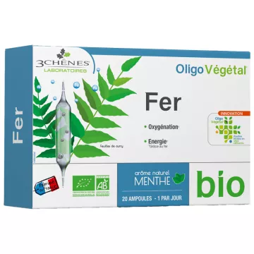 3 Chênes Oligovégétal Bio Fer 20 ampoules