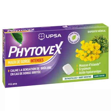 Pastillas para el dolor de garganta intenso Phytovex Upsa