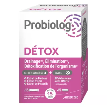 Mayoly Probiolog Detox 15 Gélules + 15 Sticks