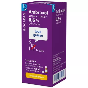 AMBROXOL 0,6 POURCENT BIOGARAN SOLUTION SANS SUCRE