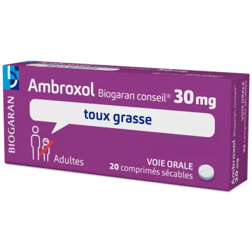 Ambroxol BIOGARAN 20 tabletas de 30mg