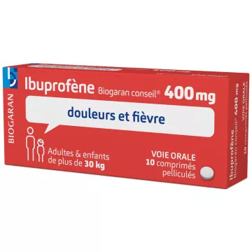 IBUPROFÈNE BIOGARAN 400 mg 10 comprimés pelliculés