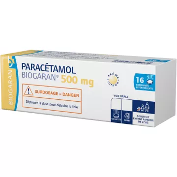 PARACETAMOL 500MG TABLETAS 16 BIOGARAN EFERVESCENTE