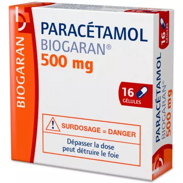 Paracetamol BIOGARAN 16 CÁPSULAS 500MG