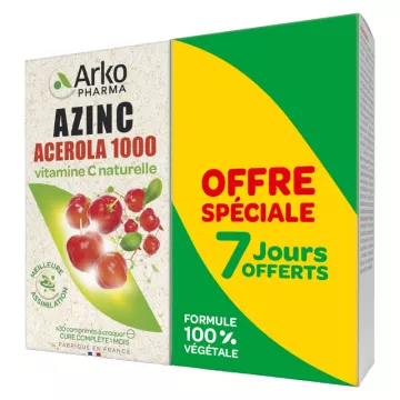 Azinc Acérola 1000 mg Vitamine C Naturelle Arkopharma