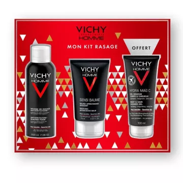 Conjunto de presente para kit de barbear Vichy Homme