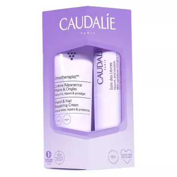 Caudalie Winter Duo Vinotherapist Hand and Nail Cream + Lip Care