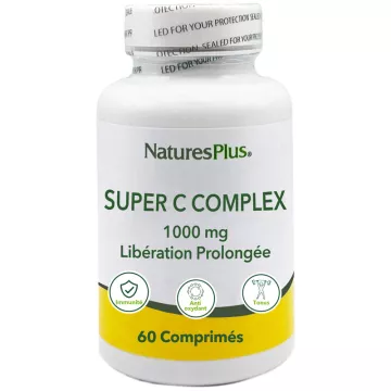 Natures Plus Super C Complex 1000 mg 60 comprimidos Ação prolongada